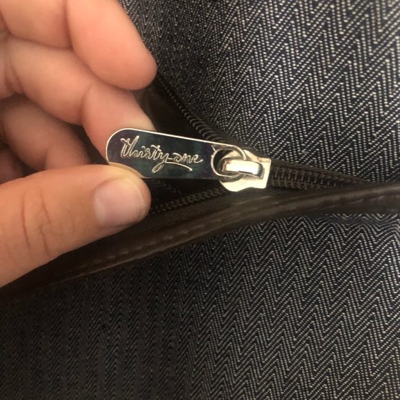 Thirty One Suite Success Laptop Tote Denim Bag - Picture 6 of 6